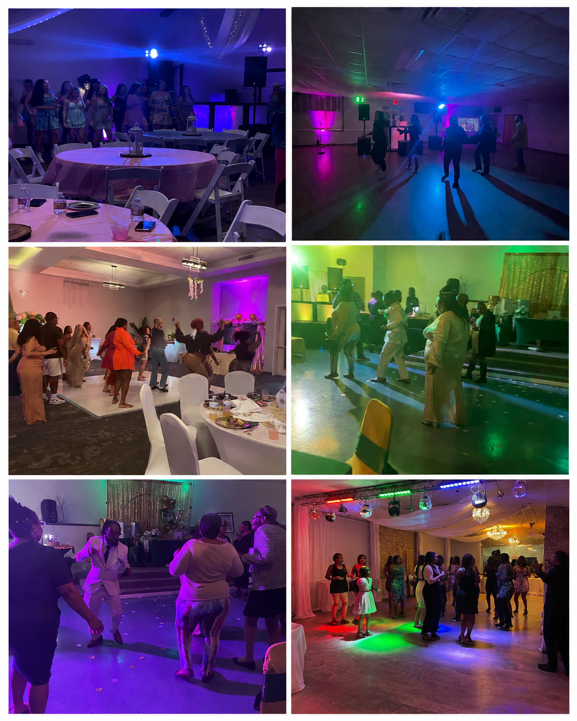 Collage of guests enjoying DJ Reckmatic events
